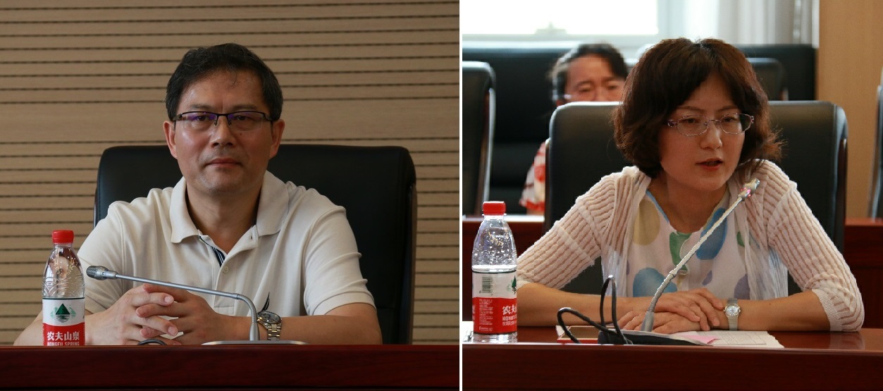 图2:傅强副院长致欢迎词;图3:王卉彤研究员代表教师发言